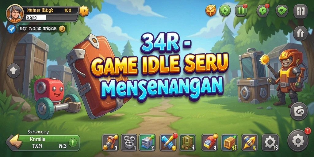 Screenshot gameplay 34R menampilkan karakter sedang melakukan aktivitas Idle.
