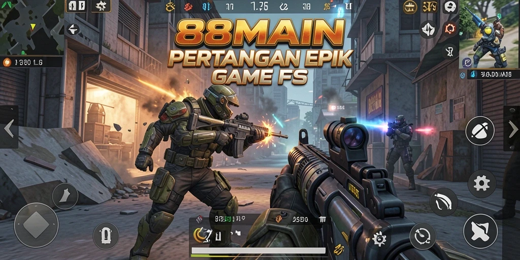 Tampilan gameplay intens dengan aksi tembak-menembak yang mengasyikkan.