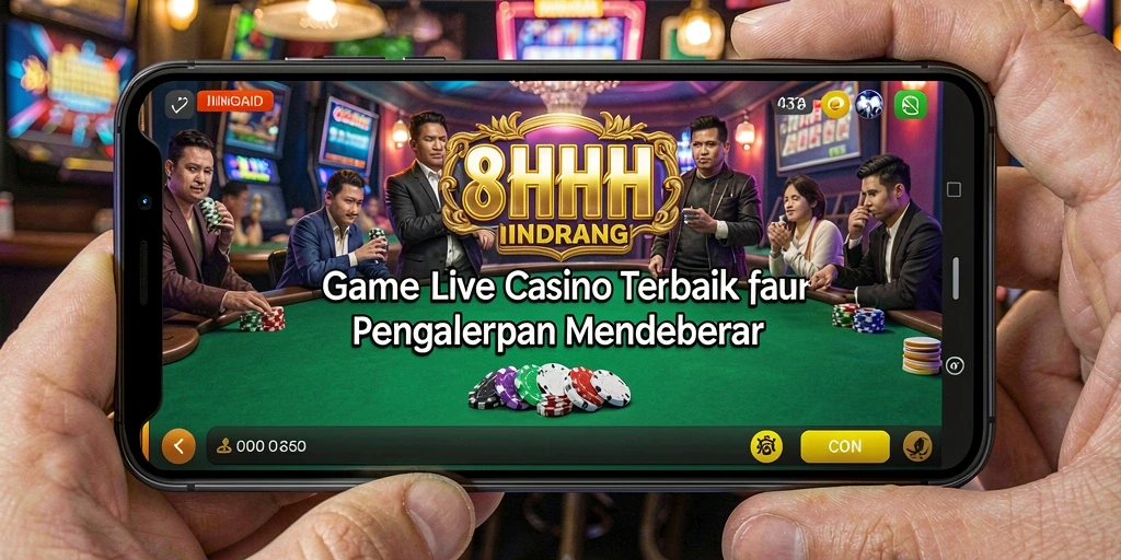 Tampilan permainan Live Casino 8HHH yang menarik dan interaktif.