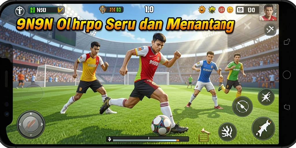 Tampilan gameplay seru dalam game olahraga 9N9N.