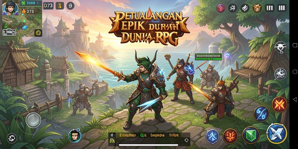 Tampilan menakjubkan dari gameplay D73 yang penuh petualangan.
