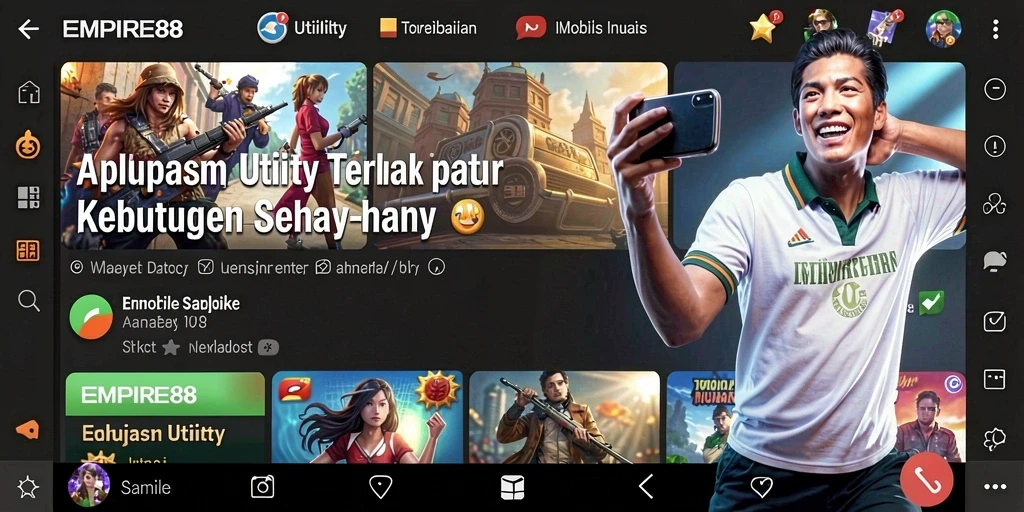 Tampilan utama EMPIRE88 yang memukau dengan fitur Utility.