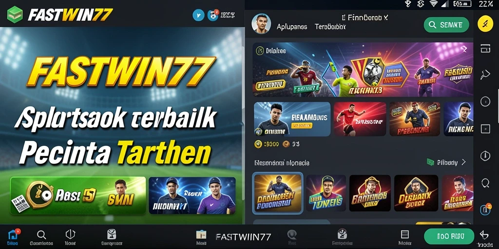 Tampilan aplikasi FASTWIN77 dengan fitur taruhan olahraga yang menarik.