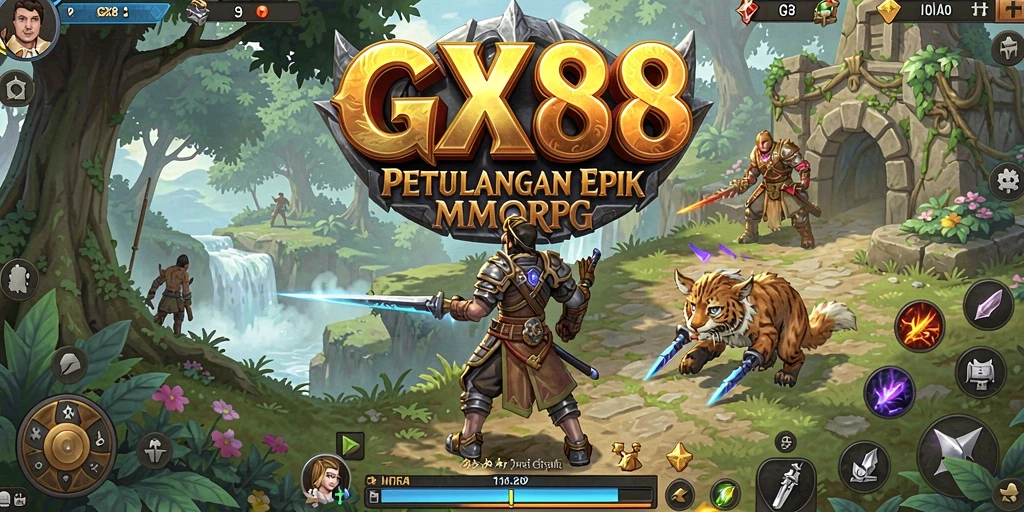 Gameplay GX88 menampilkan petualangan seru di dunia MMORPG.