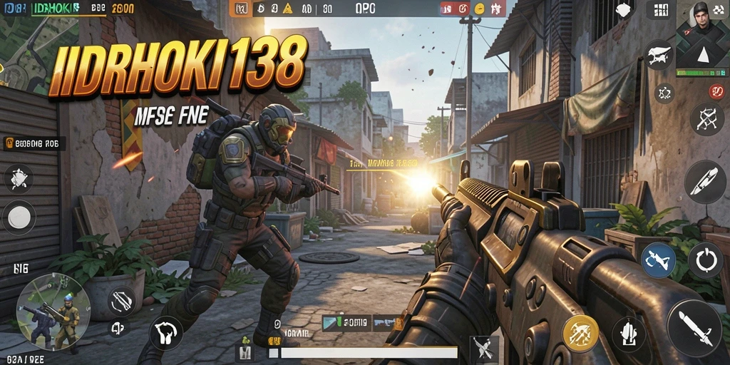 Tampilan mengesankan gameplay dari IDRHOKI138 dalam pertempuran FPS.