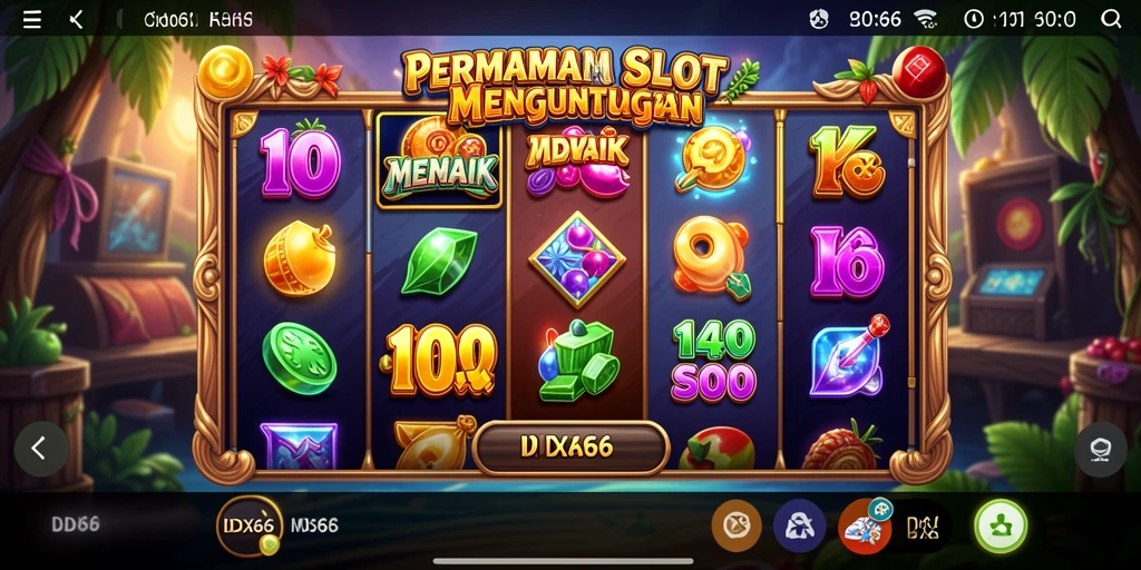 Tampilan menarik dari gameplay IDX66 dengan grafis slot yang menyenangkan.
