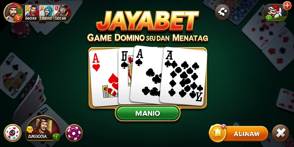 Tampilan gameplay seru JAYABET dalam permainan Domino.