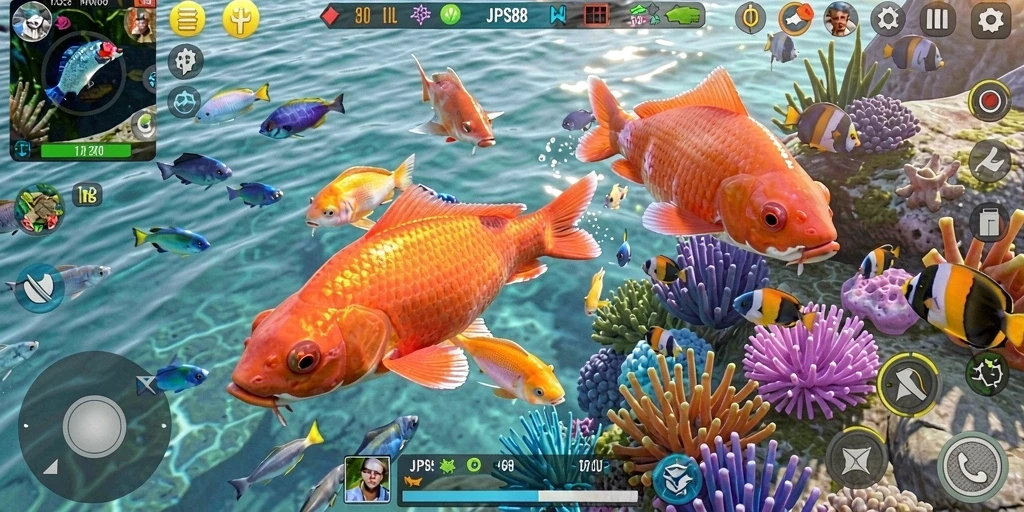 Tampilan gameplay JPS88 yang menegangkan saat memburu ikan.
