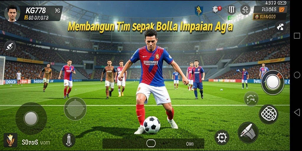 Tangkapan layar KG778 menampilkan pertarungan seru di lapangan sepak bola.