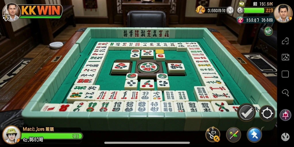 Screenshot gameplay KKWIN menampilkan tantangan Mahjong yang seru.