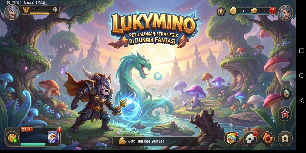 Screenshot gameplay LUKYMINO menampilkan aksi strategi seru.