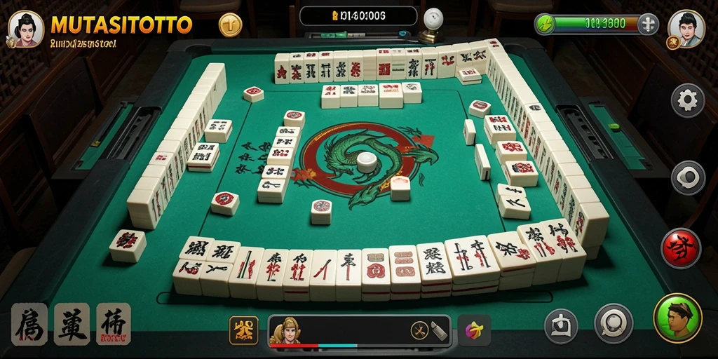 Screenshot gameplay MUTASITOTO yang menunjukkan aksi seru permainan Mahjong.