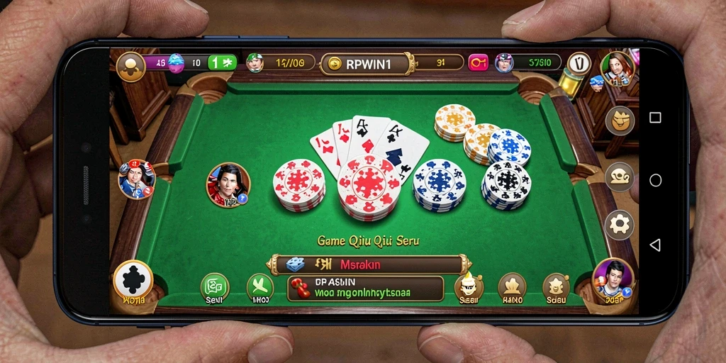 Screenshot RPWIN1 menampilkan aksi seru permainan QiuQiu yang kompetitif.