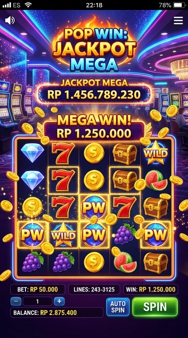 Perlihatkan halaman kategori aplikasi popwin dengan berbagai pilihan.
